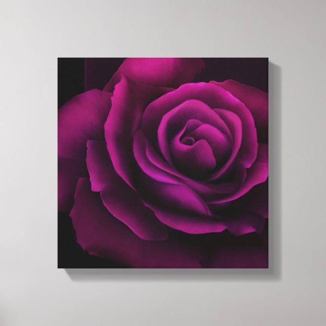 Gothic Lila-Röd ros Flower Canvastryck (Framsida)