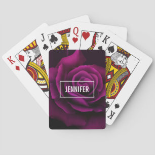 Gothic Lila-Röd ros Flower Casinokort