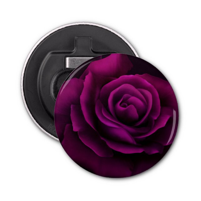 Gothic Lila-Röd ros Flower Flasköppnare (Framsidan)