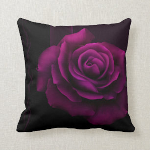 Gothic Lila Röd ros Flower Kudde
