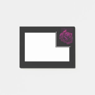 Gothic Lila-Röd ros Flower Post-it Block