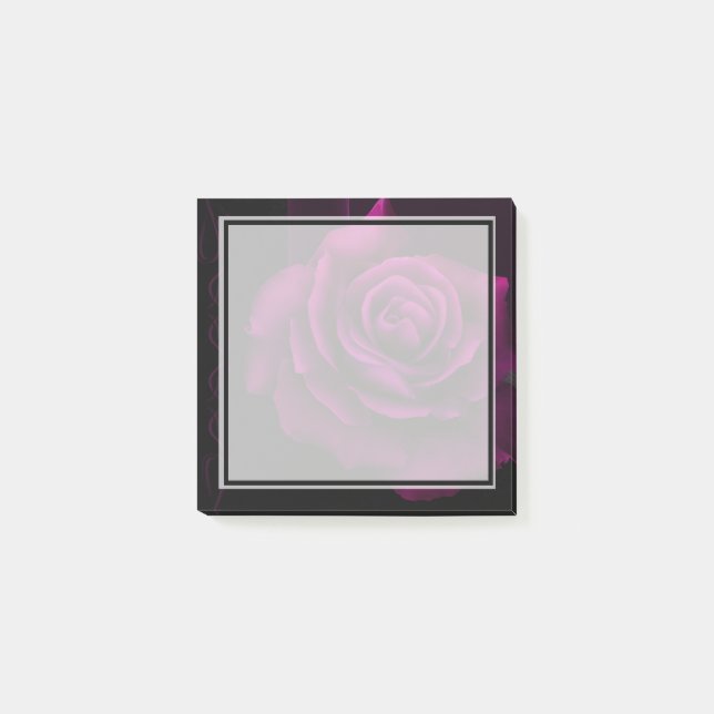 Gothic Lila-Röd ros Flower Post-it Block (Framsida)