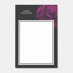 Gothic Lila-Röd ros Flower Post-it Block