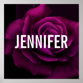 Gothic Lila-Röd ros Flower Poster