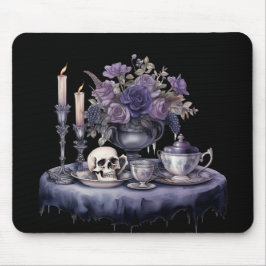GOTHIC LILA TEA SERVICE WITH VAS OF FLOWERS MUSMATTA