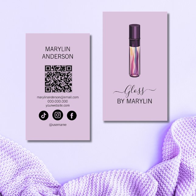 Gothic Lip Gloss Flaska Small Visitkort (Skapare uppladdad)