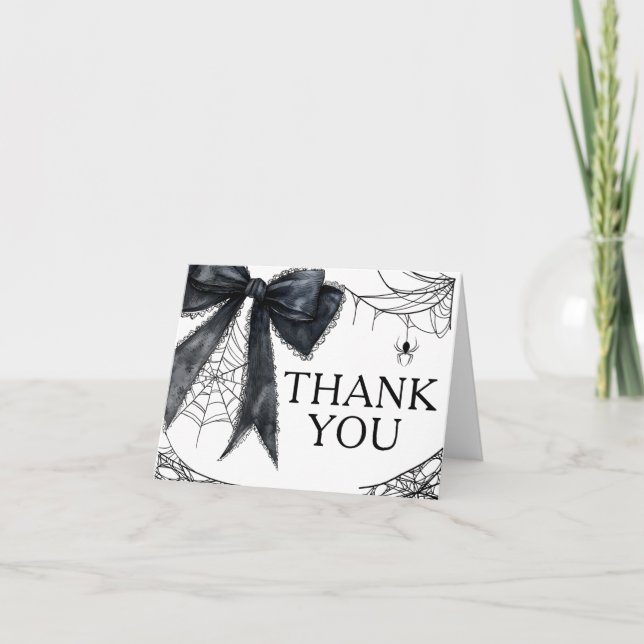 Gothic Little Boo Baby Shower Tack Kort (Framsida)