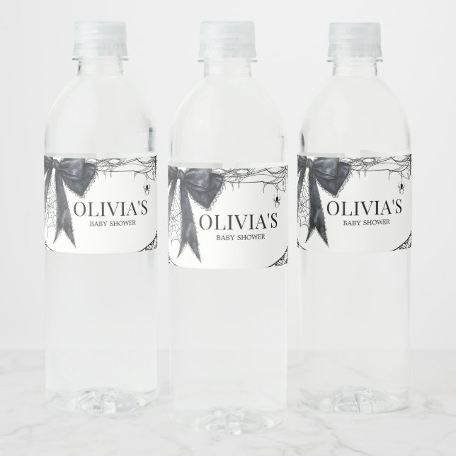 Gothic Little Boo Baby Shower Vattenflaskor Etikett (Flaskor)
