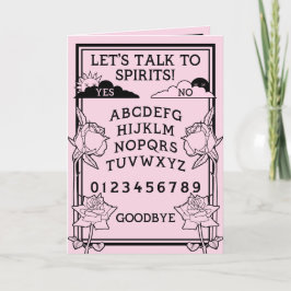 Gothic Ljus rosa Black Blommigt Spirit Board Kort