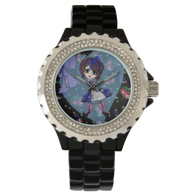 Gothic Lolita Blue dress Gothloli personlig Armbandsur (Framsida)