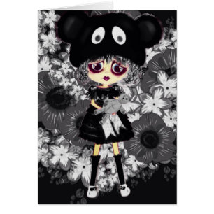 Gothic Lolita Child - Why so ledsen PinkyP Hälsningskort