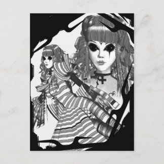 gothic lolita vykort