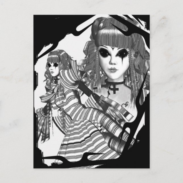 gothic lolita vykort (Framsida)
