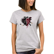 Gothic Love Hurts Broken Heart T-Shirt