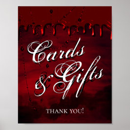 Gothic Luxe | Rött kort och gåvor för svart och Mö Poster