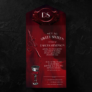 Gothic Luxe Svart och Blood Red Sweet sixteen