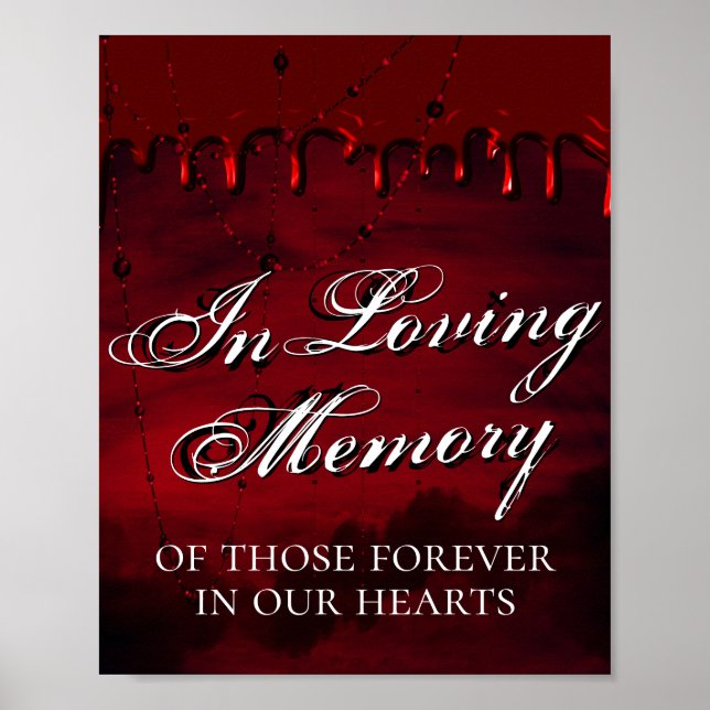 Gothic Luxe | Svart och röd Mörk i överklockningsm Poster (Framsidan)