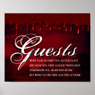 Gothic Luxe Svarta och röda våra egna gäster Poster