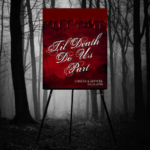 Gothic Luxe Välkomsthälsning för Black and Red B Poster