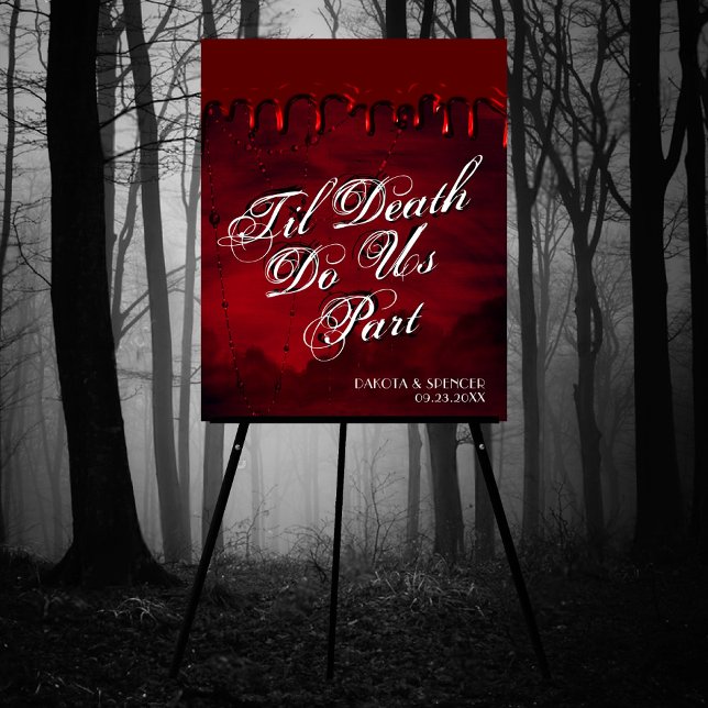Gothic Luxe | Välkomsthälsning för Black and Red B Poster (Skapare uppladdad)