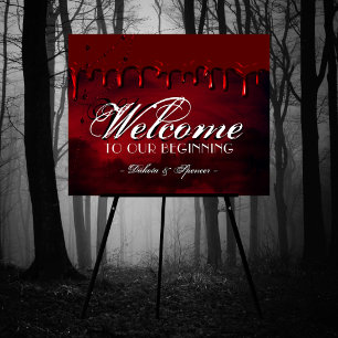 Gothic Luxe Välkomsthälsning till Black and Mörk Poster