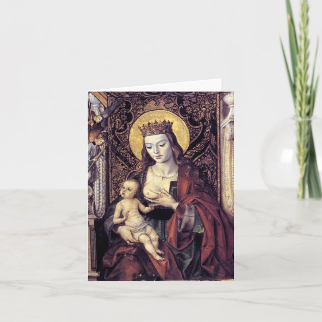 Gothic Madonna och Child Card Helgkort (Framsida)