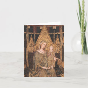 Gothic Madonna och Child Helgkort