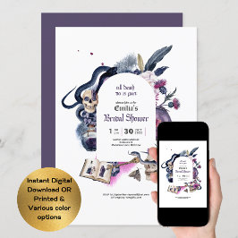 Gothic Magic Halloween Witch Möhippa Inbjudningar