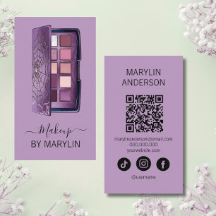 Gothic Makeup Eyeshadow Palette QR Code Scannable Visitkort