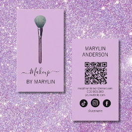 Gothic Makeup Powder Brush Beauty Visitkort