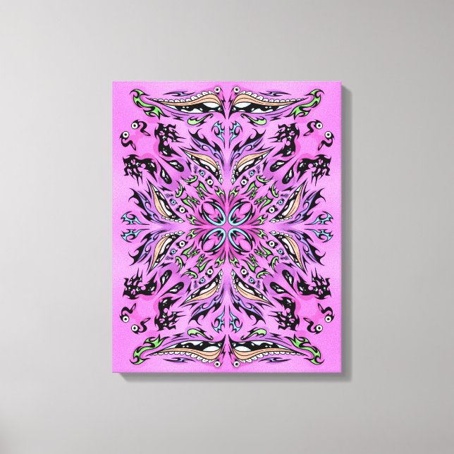 Gothic Mandala Stretched Kanvastryck (Framsida)