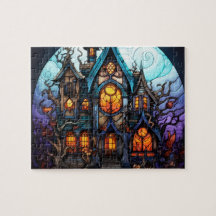 Gothic Mansion Halloween Jigszle puzzle