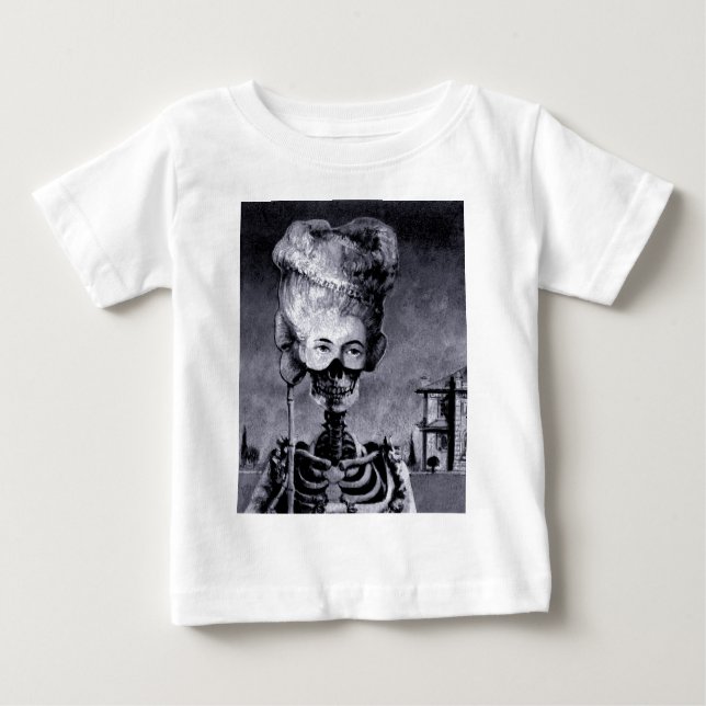 Gothic Mask Halloween Skeleton Tee (Framsida)