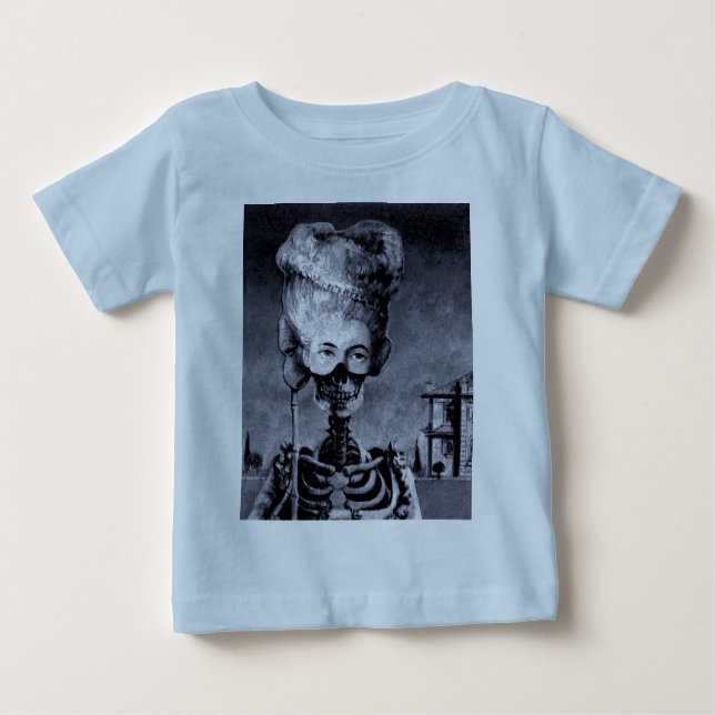 Gothic Mask Halloween Skeleton Tee (Framsida)