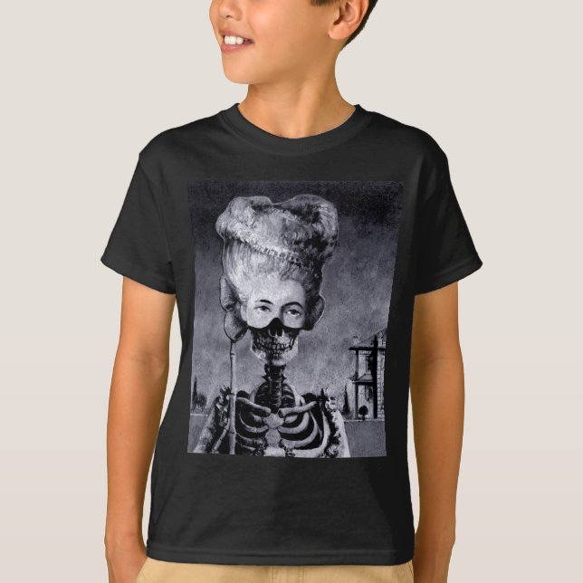 Gothic Mask Halloween Skeleton Tee (Framsida)