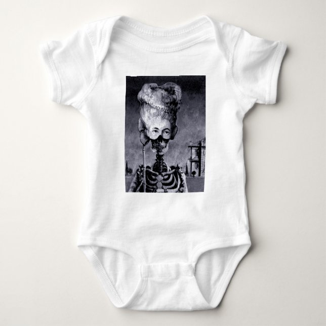 Gothic Mask Halloween Skeleton Tee Shirt (Framsida)
