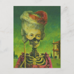 Gothic Mask Skeleton-vykort Vykort