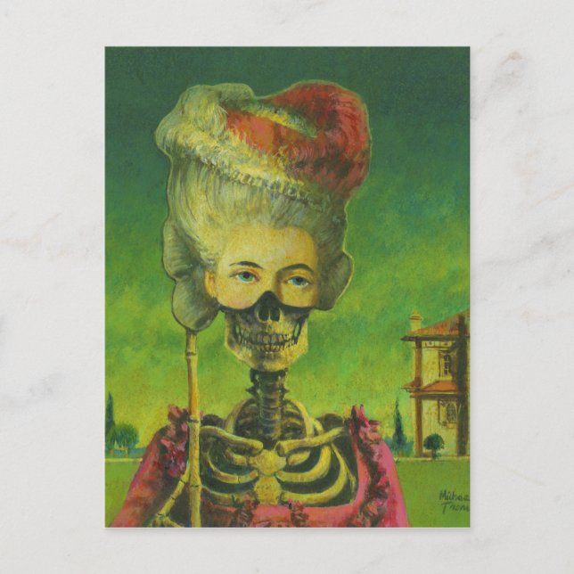 Gothic Mask Skeleton-vykort Vykort (Framsida)