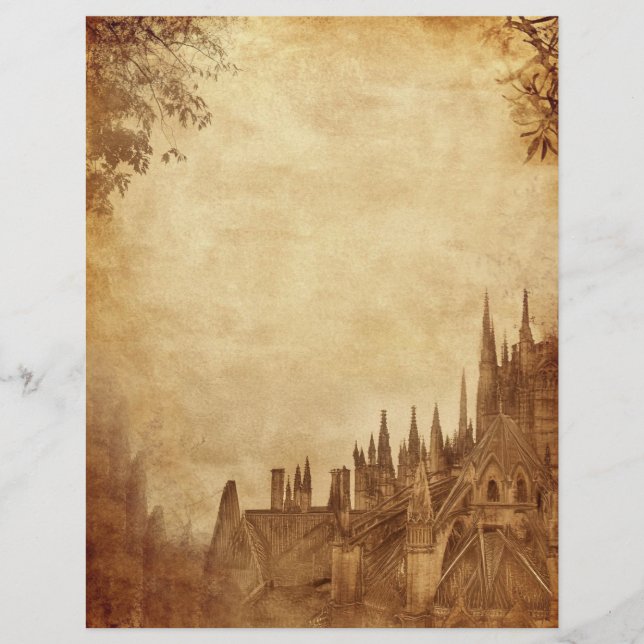 Gothic Medieval Cathedral Vintage Sepia (Framsida)