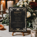 Gothic Medieval Guld Ivy Bröllop Menu Meny<br><div class="desc">Gothic Medieval Guld Ivy Bröllop Menu</div>