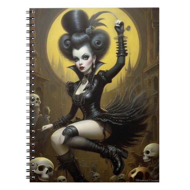Gothic Medieval Woman Anteckningsbok (Framsidan)