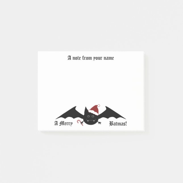 Gothic Merry Batmas söt Post-it Block (Framsida)