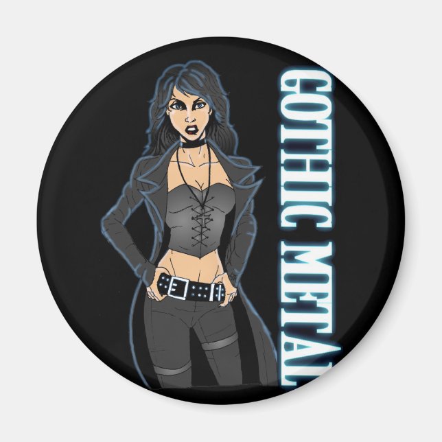 Gothic Metall Magnet (Framsidan)