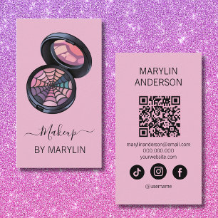 Gothic Minimum Compact Powder Makeup Visitkort