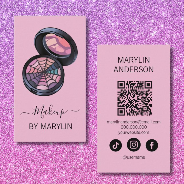 Gothic Minimum Compact Powder Makeup Visitkort (Skapare uppladdad)