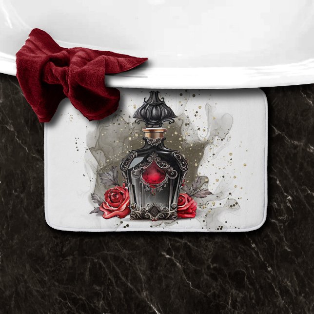 Gothic Mode Victorian Parfym Flaska med Ro Badrumsmatta (Skapare uppladdad)