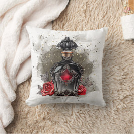 Gothic Mode Victorian Parfym Flaska med Ro Kudde