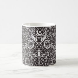 Gothic monokrome mönster kaffemugg