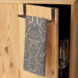 Gothic Mönster Black Kitchen Towel Kökshandduk
