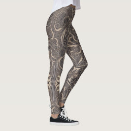 Gothic Mönster Black Leggings